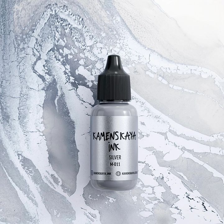 Fém alkoholos tinta KAMENSKAYA 15ml – M-011 ezüst