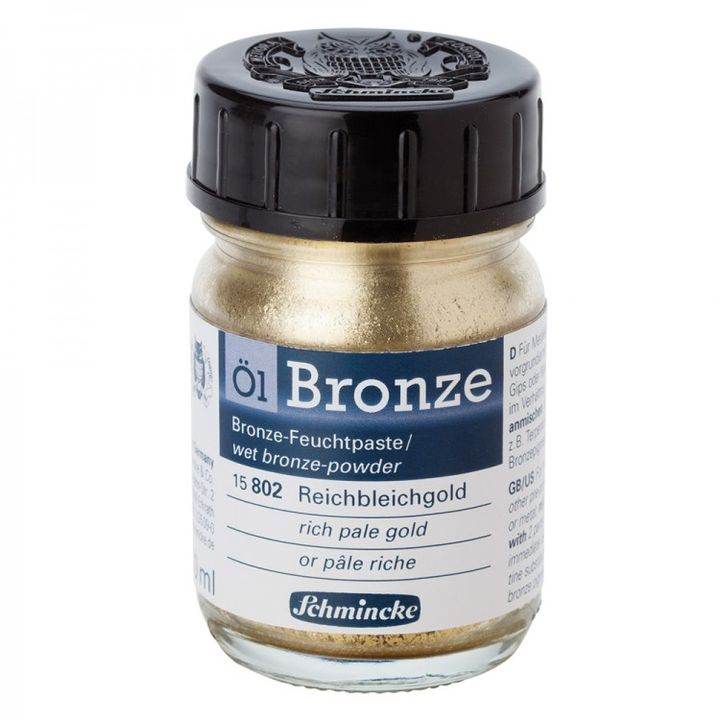Metálpor Oil-Bronze Schmincke 50 ml – 15 802 világosarany mély