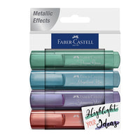 Metalikus szövegkiemelő készlet Faber-Castell 4 db