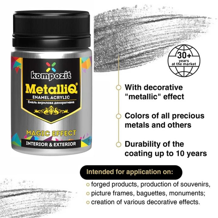 MetalliQ Kompozit akrilfesték fémes hatású 70g