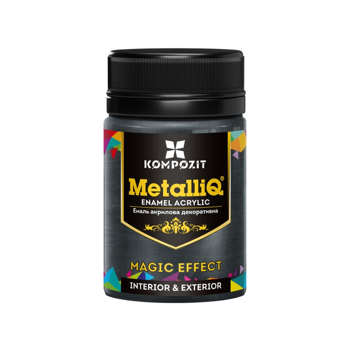 MetalliQ Kompozit akrilfesték fémes hatású 70g - gyöngyházfekete