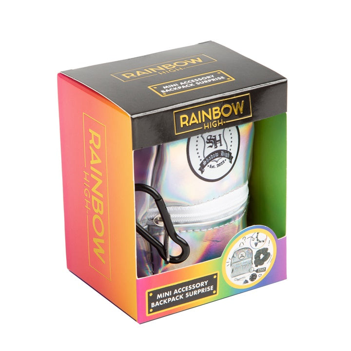 Mini hátizsák kiegészítőkkel RAINBOW HIGH ezüst (1)