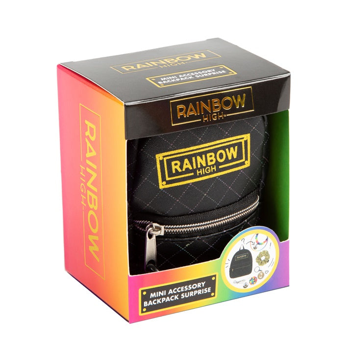 Mini hátizsák kiegészítőkkel RAINBOW HIGH fekete (1)