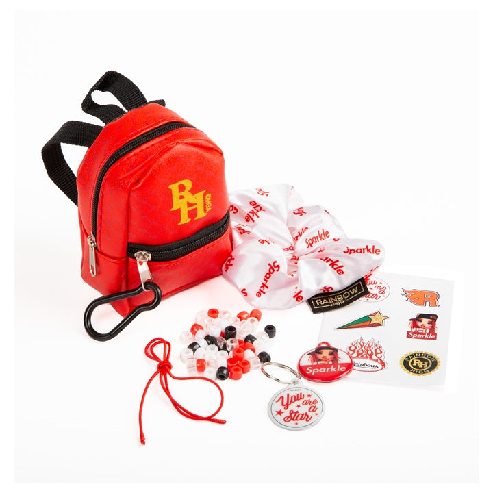 Mini hátizsák kiegészítőkkel RAINBOW HIGH piros (3)