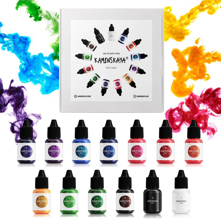 Mini készlet PETRI INKS KAMENSKAYA 13 x 5 ml gyantához (1)