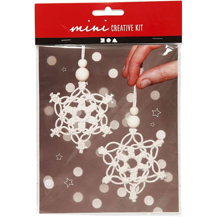 Mini kreatív készlet Macrame hópelyhek (1)