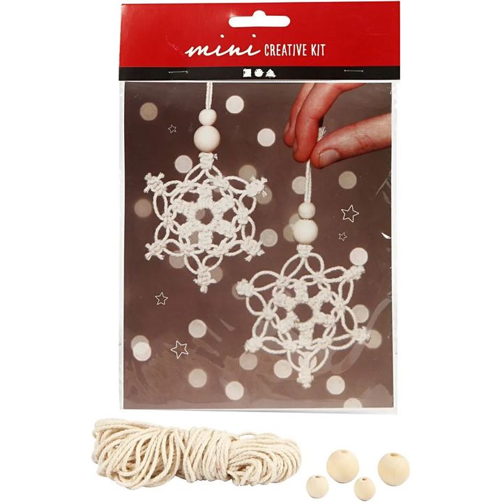 Mini kreatív készlet Macrame hópelyhek (2)