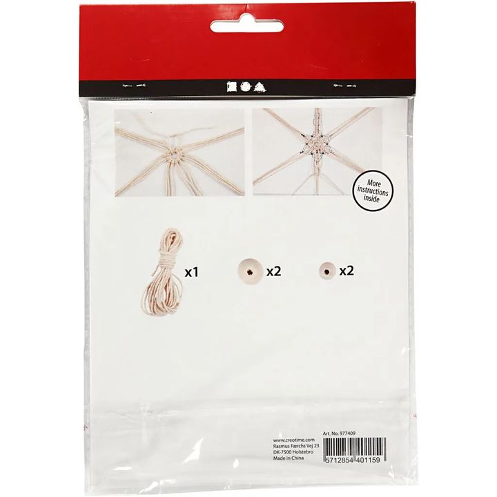 Mini kreatív készlet Macrame hópelyhek (3)