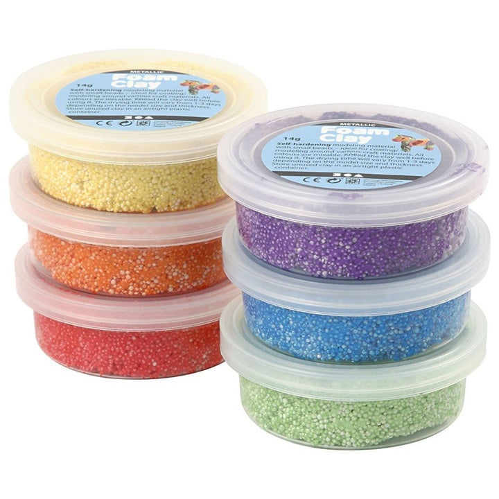 Modellező massza Foam Clay metallic light  6 x 14g