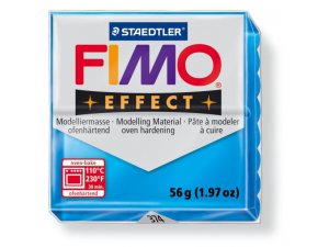 FIMO Effect modellező massza. hőkezelést igénylő - 56 g – Transparens kék