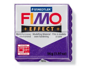 FIMO Effect modellező massza. hőkezelést igénylő - 56 g – Csillogó lila