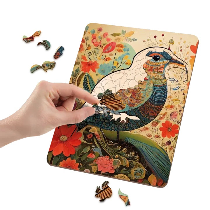 MOXY Fa puzzle Madár 130db - művészi