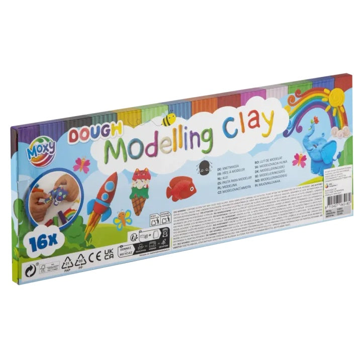 MOXY Kreatív modellező agyag készlet 16 színű puha gyurmából