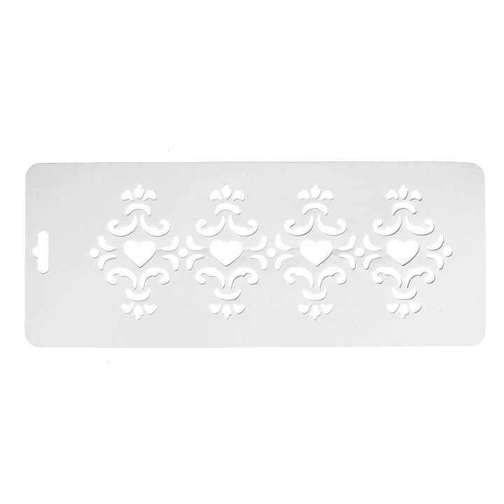 Műanyag stencil 10x25 cm - ornamentumok
