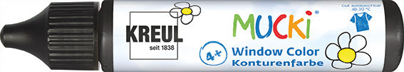 MUCKI kontúr üvegfesték 29 ml / black