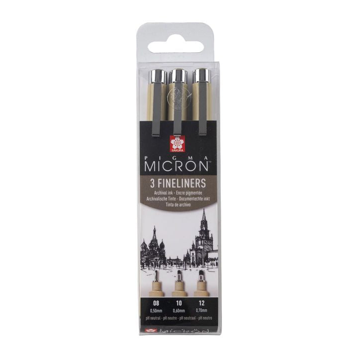 Műszaki tollkészlet SAKURA PIGMA MICRON készlet BROAD 3 db (1)