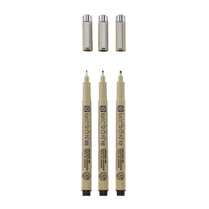 Műszaki tollkészlet SAKURA PIGMA MICRON készlet BROAD 3 db (2)