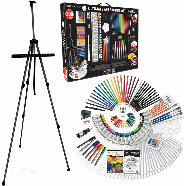Nagy művészeti készlet Daler-Rowney 200 darabos festőállvánnyal (3)