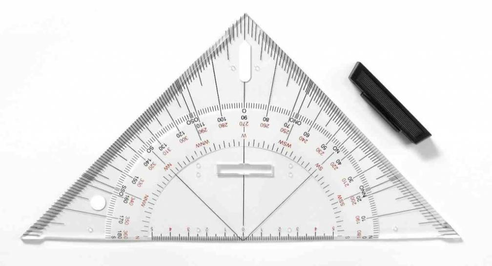 Navigációs vonalzó LENIAR 45° / 25 cm