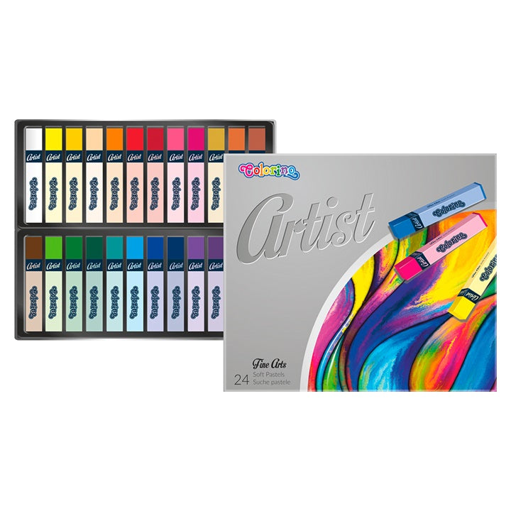 Négyzet alakú száraz pasztell Colorino Artist 24 db (1)