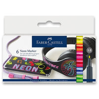 Neon filctollak Faber Castell 6 db