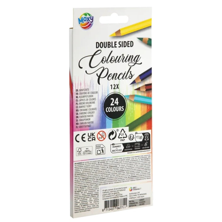Kétoldalas színes ceruzák 12x - 24 szín