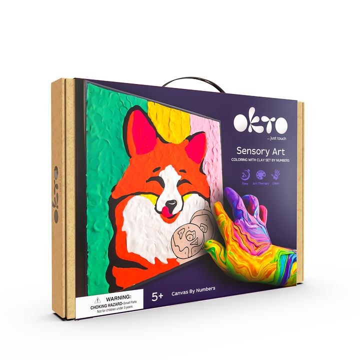 OKTO festmény önkeményedő masszával 30 x 30 cm Fox (1)