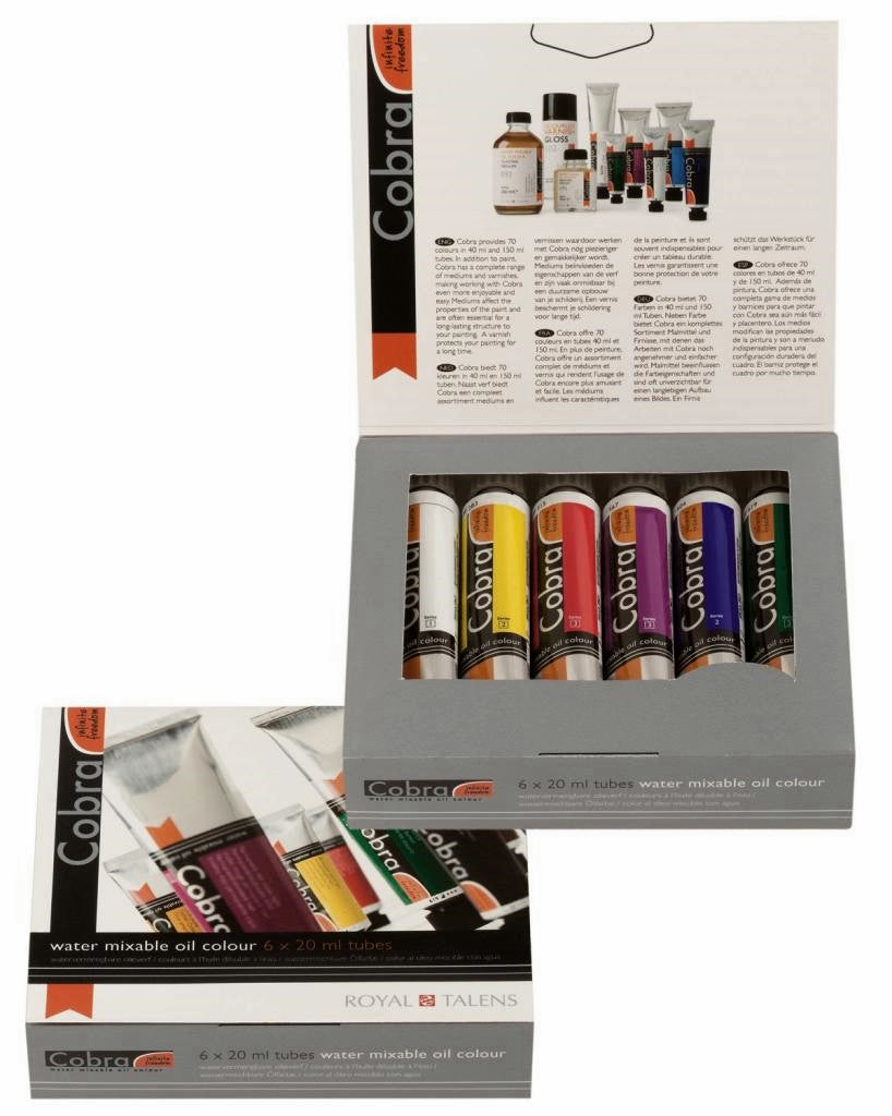 Olajfesték vízben oldódó COBRA Szett 6x20ml