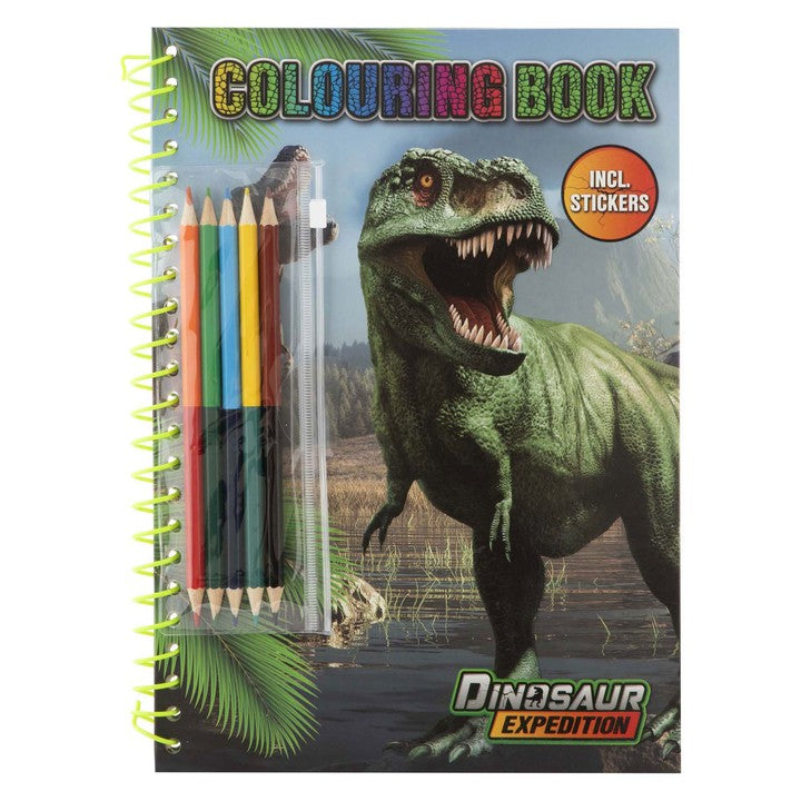 Dino A4 kifestőkönyv matricákkal és ceruzákkal