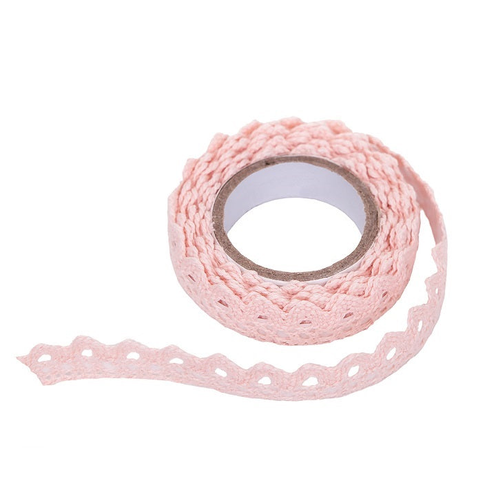 Öntapadós pamut szalag csipke 1.8 m / Pink
