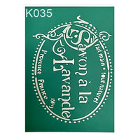Öntapadós sablon  Savon a la lavande 19.5 x 15 cm