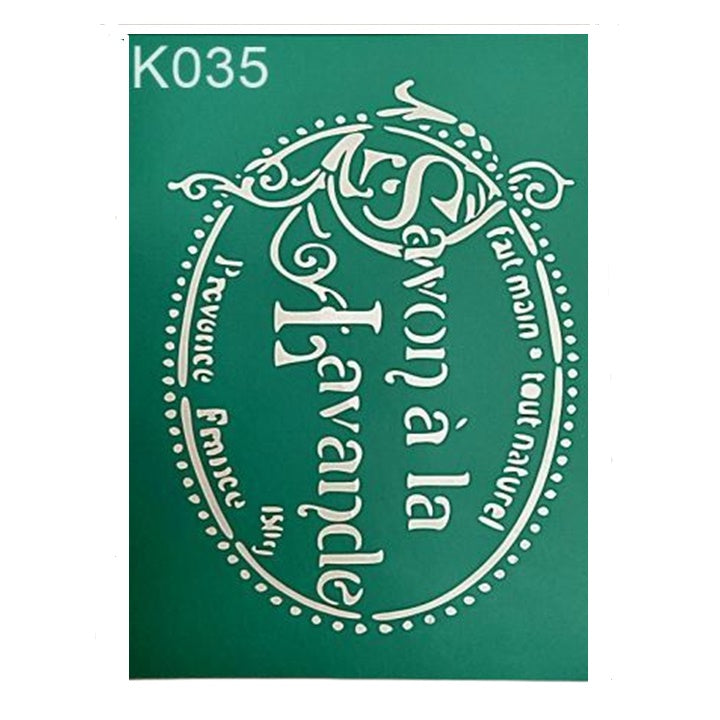 Öntapadós sablon  Savon a la lavande 19.5 x 15 cm