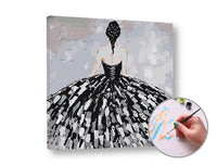 Paint by Numbers - Nő fekete ruhában (2)