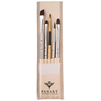 PanArt ATL-02 5 darabos ecsetkészlet pamut tokban