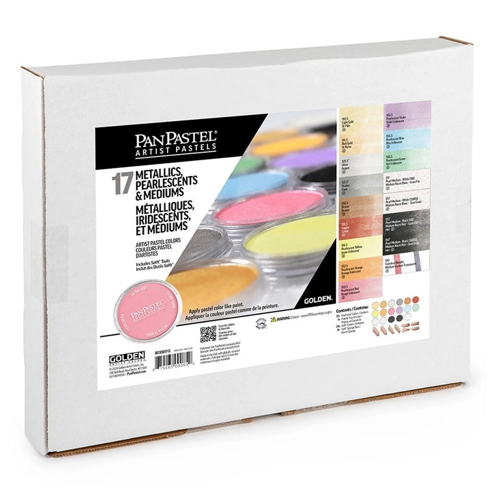 PanPastel fém és gyöngyházfényű pasztell készlet arany médiumokkal - 17 db (1)