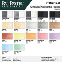 PanPastel fém és gyöngyházfényű pasztell készlet arany médiumokkal - 17 db (2)