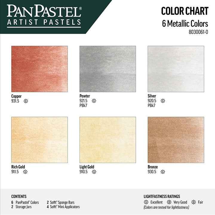 PanPastel fém pasztell készlet - arany (6 darab) (2)