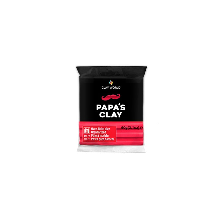 Papa's Clay Polymer Clay 60g | Különböző árnyalatok - korallpiros