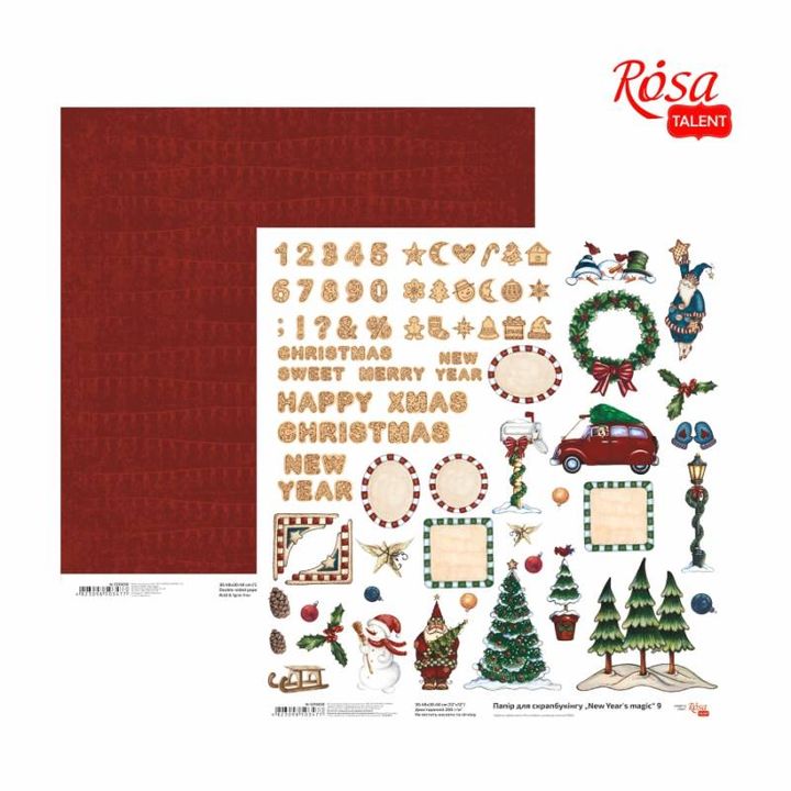 Scrapbook papírok 30.48 x 30.48 cm New Years magic