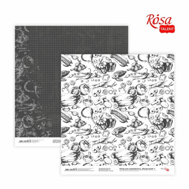 Scrapbooking papírok 30.48 x 30.48 cm Recipe book