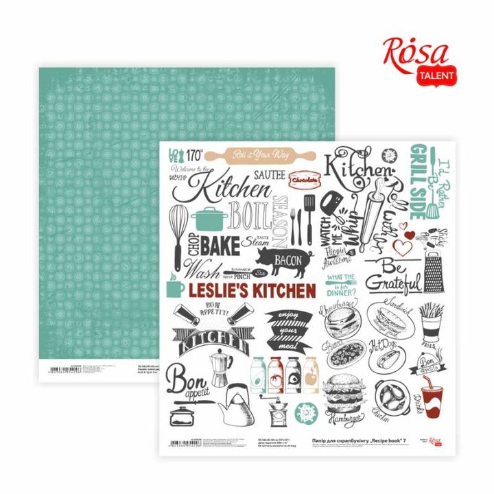 Scrapbooking papírok 30.48 x 30.48 cm Recipe book