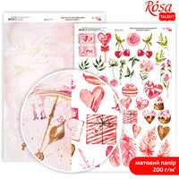 Scrapbooking papírok Love Mood A4 | különböző motívumok