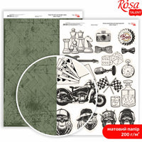 Scrapbooking papírok Mens Style A4 – No. 7