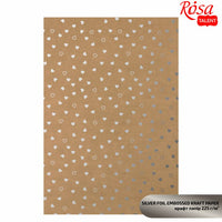 Scrapbooking papírok metál elemekkel A4 – ezüst szívecskék