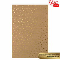 Scrapbooking papírok metál elemekkel A4 – arany szívecskék
