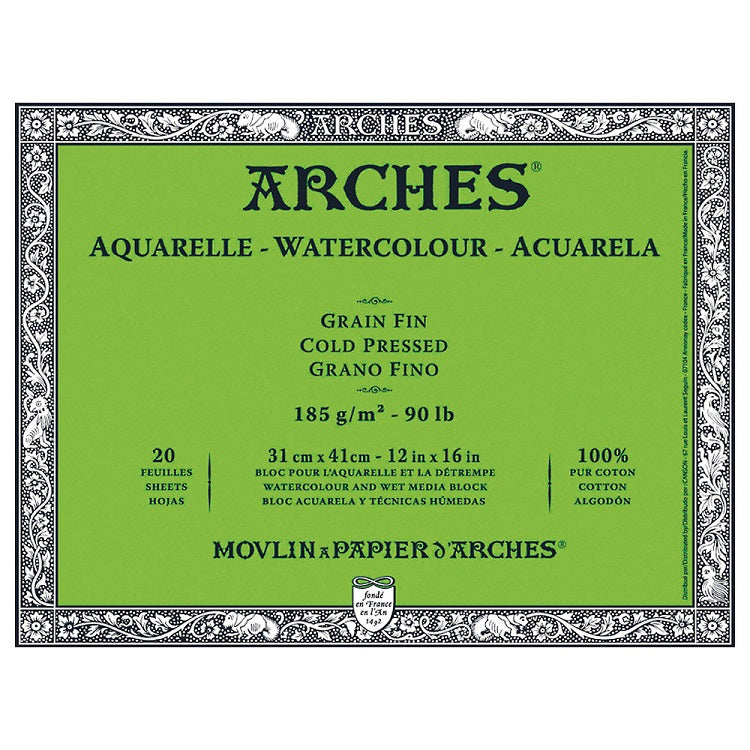 Papírblokk ARCHES Aquarelle Watercolour Cold Pressed