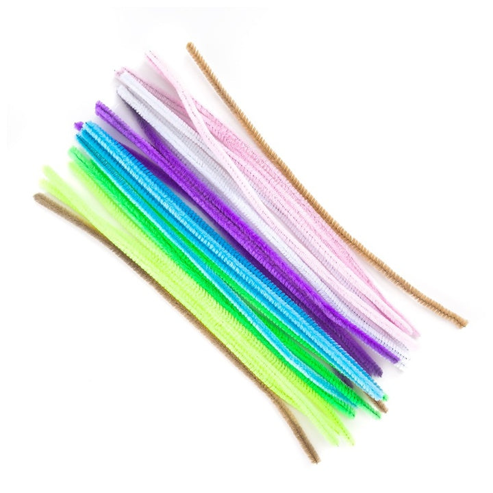 Pasztell Fuzzy drót szárak - 30 cm x 8 mm / 25 db (1)