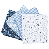 Patchwork szövet - kék - 4 db - 45 x 55 cm