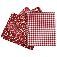 Patchwork szövet - piros - 4 db - 45 x 55 cm