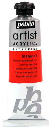 Pebeo Artist akrilfesték 37 ml – Mély kadmiumvörös